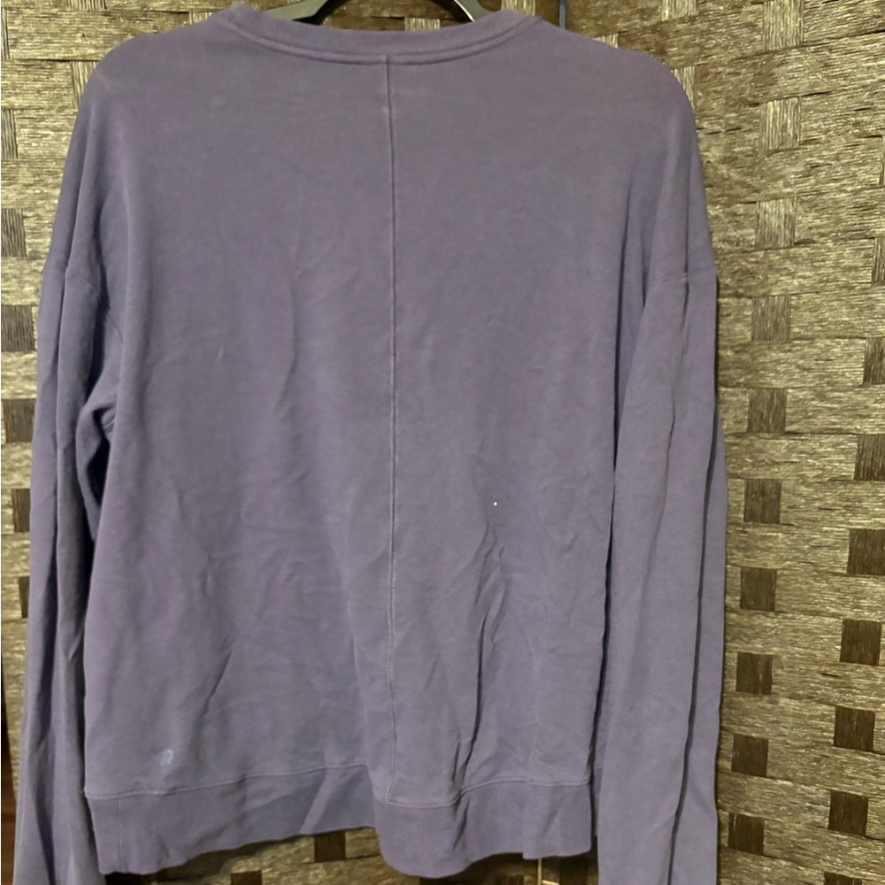Purple all in motion sweater with thumb holes